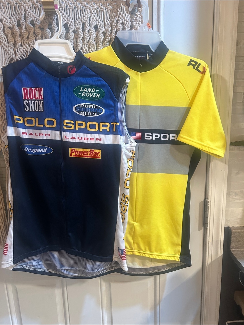 Polo by Ralph Lauren adult Yellow & Navy Sport Cycling Jerseys